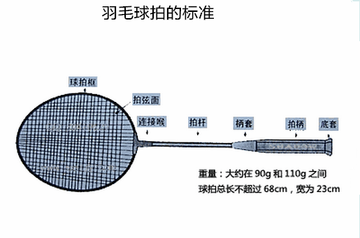 羽毛球中的标准——羽毛球拍的标准,球的标准,场地的标准(图)