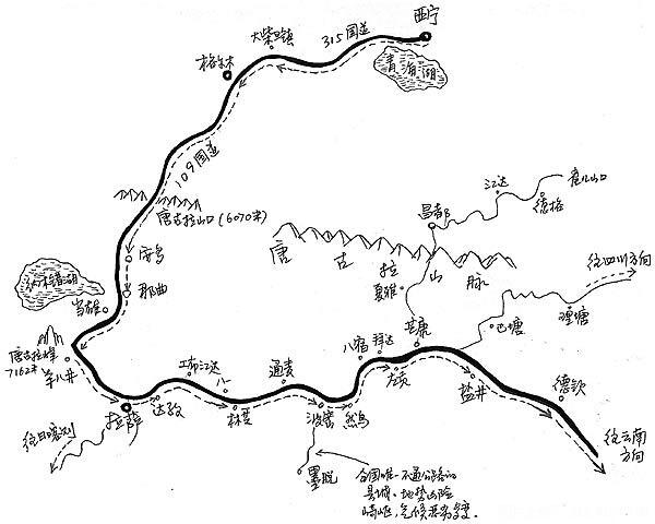 进藏线路 传统进藏线路(图)