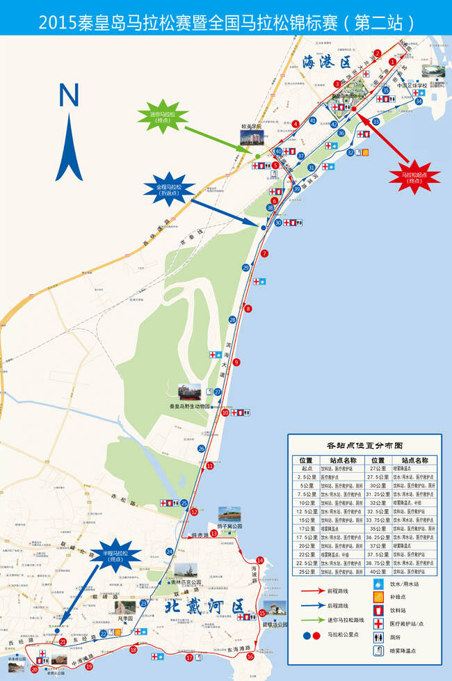 2015年秦皇岛马拉松路线图下载