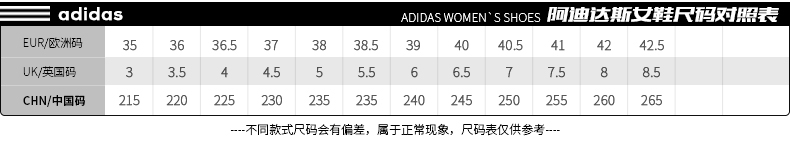 Adidas三叶草简版NMD跑鞋X_PLR尺码表