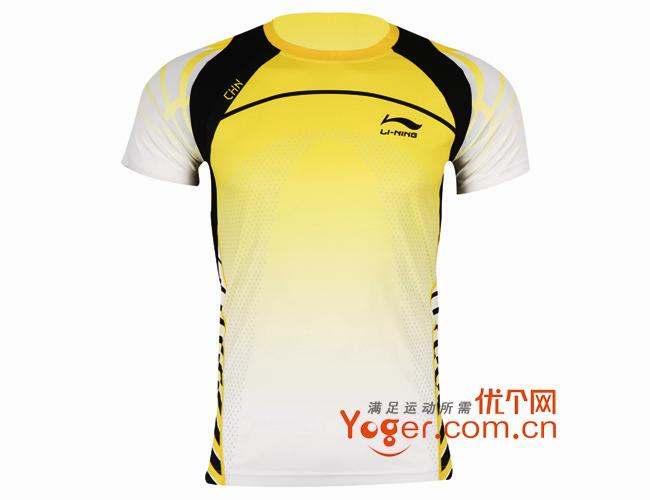 李宁国家队羽毛球服林丹比赛上衣AAYD241-2黄色款，新到货！