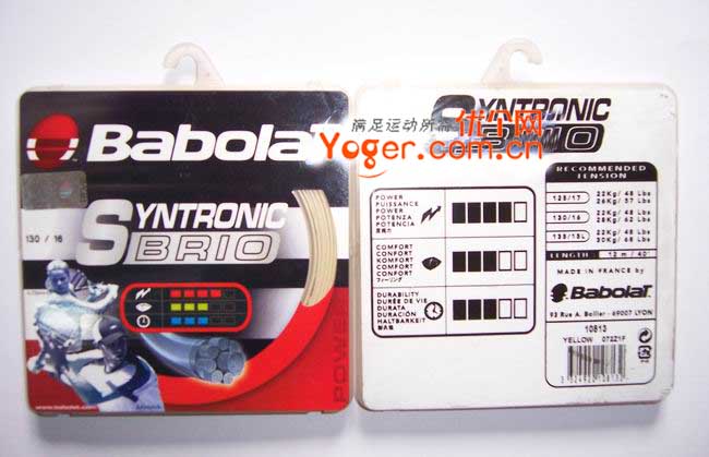 Babolat百宝力 Syntronic 网球线（10813），坚实手感仿肠线