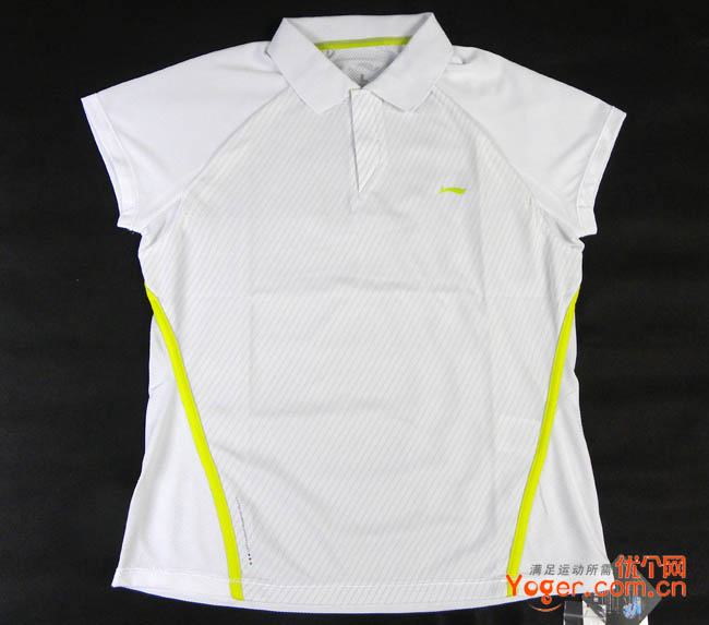 李宁APLE360-1白色女短袖Polo（康纶纤维材质）