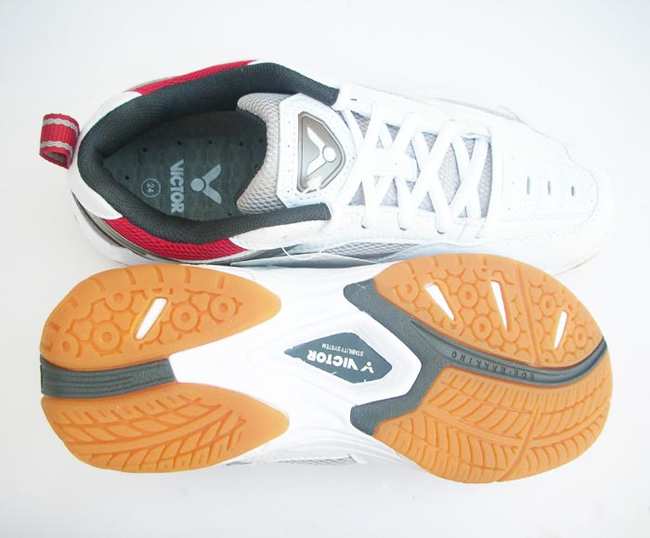VICTOR胜利SH805D超轻羽毛球鞋银/红款，超轻韩国国家队羽鞋