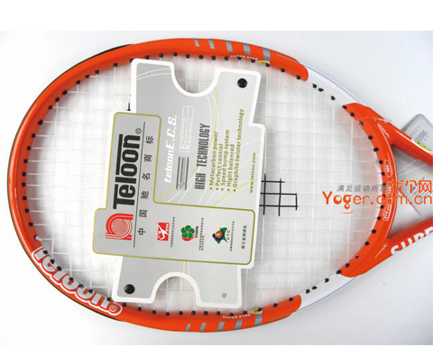 Teloon天龙 SuperStar 4网球拍，最实惠全碳素网拍橙色款