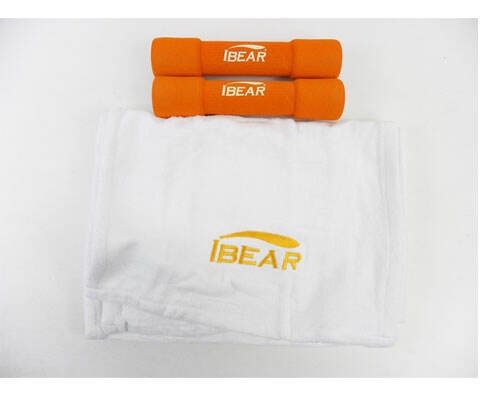 伊贝尔IBEAR S-009 哑铃×2/运动毛巾 运动三件套