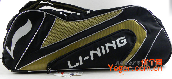 李宁AXJD066-1九支装黑金羽毛球包（2009年苏迪曼杯国家队专用包）