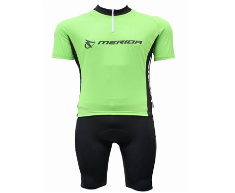 美利达MERIDA M12自行车山地车骑行服套装（上衣+短裤） 绿黑色