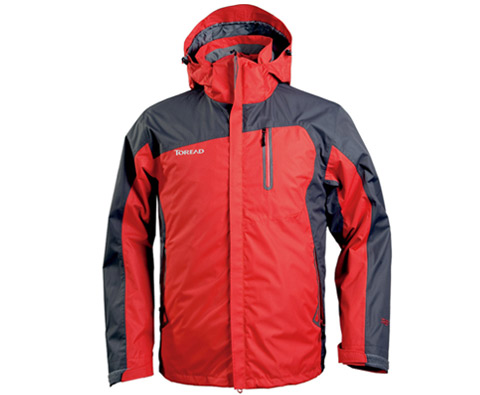 探路者男式三合一冲锋衣 TABA91017 中国红（防风防水，保暖透湿）