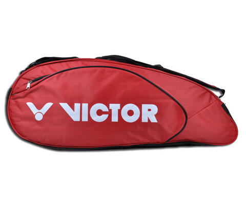 VICTOR胜利BR255D六支装羽毛球包（简洁大方，功能齐备，红色款）