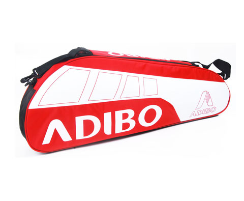 ADIBO艾迪宝B700-03三支装羽毛球包（红色款，超性价比拍包）