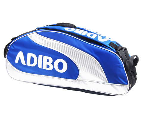 ADIBO艾迪宝B720-06六支装羽毛球包（蓝色款，超性价比的双肩拍包）