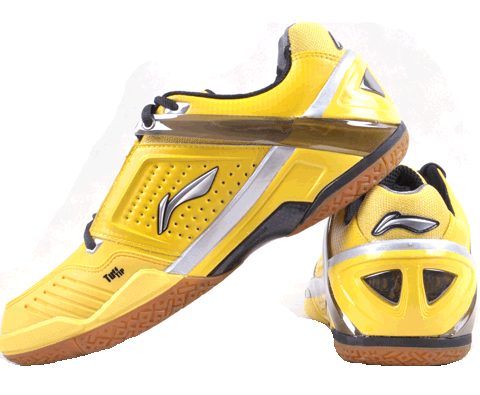 李宁AYZG031-1男款羽毛球鞋（黄版HERO,超级丹王者战靴）