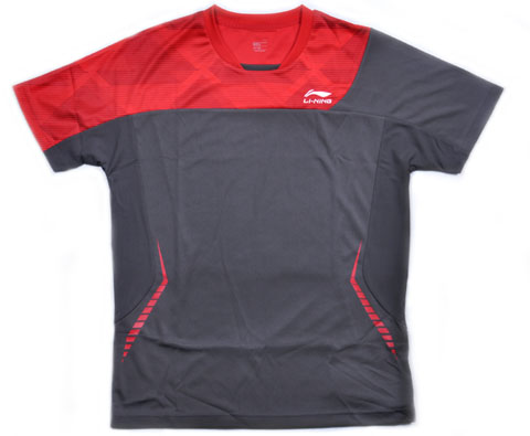 李宁ATSG019-2男款羽毛球短袖T恤（小立领二代T恤，BLAST21系列）