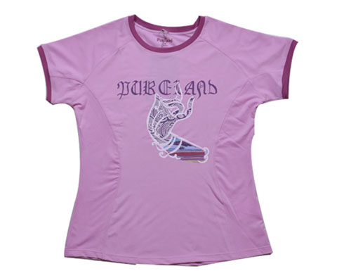 普尔兰德Pureland G01300 浅紫色女款藏文化速干T恤