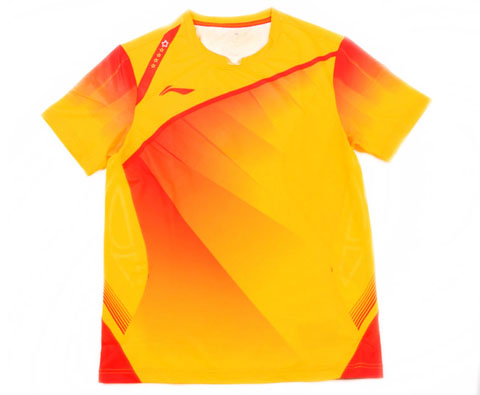 李宁ATSG261-1男款短袖T恤（伦敦奥运国羽战衣，赤鳞灵性之黄色款）