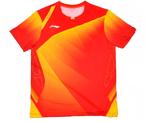 李宁ATSG261-2男款短袖T恤（伦敦奥运国羽战衣，赤鳞灵性之红色款）