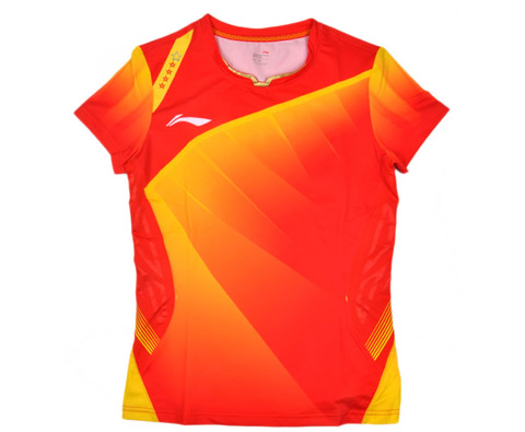李宁ATSG296-2女款短袖T恤（伦敦奥运国羽战衣，赤鳞灵性之红色款）