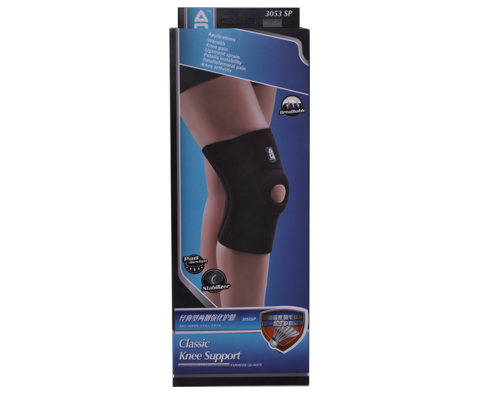 AQ护具 3053SP 经典型两侧强化护膝，经典束套式护膝