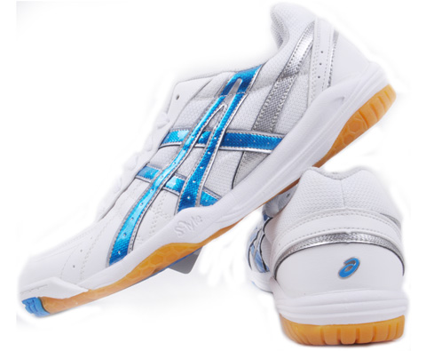 ASICS爱世克斯R20QX-0142蓝色乒乓球鞋（超强耐磨综合鞋）