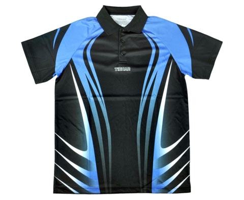 挺拔TIBHAR 呼啸专业乒乓球T恤013001 蓝色款，超值乒乓球服！