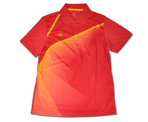 李宁AAYH033-7款羽毛球比赛上衣（全运会解放军队比赛服，林丹之选！）