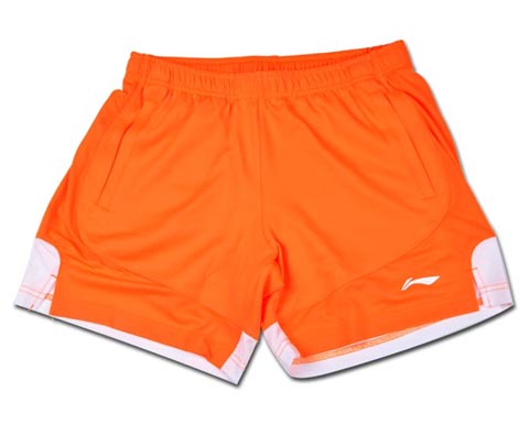 李宁AAPH008-2女款短裤（橙色风暴，跃动球馆，顶级装备）