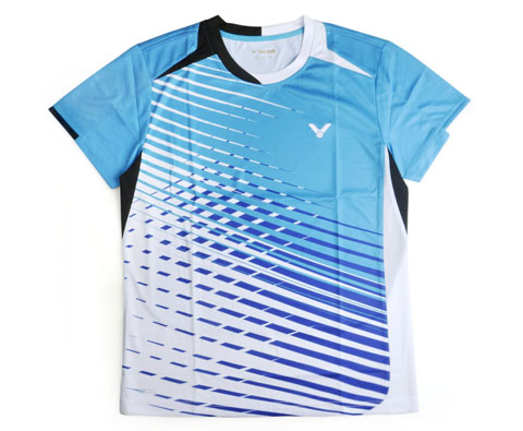 VICTOR胜利T-3501F男款羽毛球比赛T恤（韩国队苏杯战袍，蓝色版）