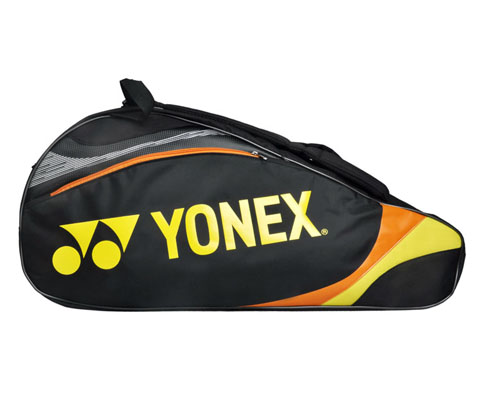 Yonex尤尼克斯BAG-7326EX三支装羽毛球包（巡回赛基础系列，黄黑色版）