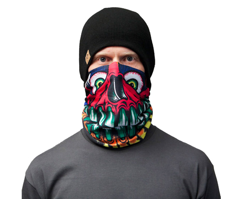 CELTEK SCRIBBLE 男款滑雪面罩护脸 猫头鹰图案 (均码）