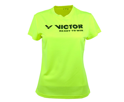 VICTOR胜利T-3116G女款羽毛球针织短袖T恤（单纯粉绿色，清新范走起）