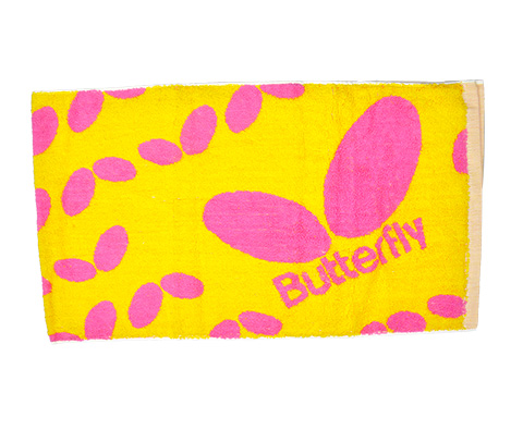 蝴蝶Butterfly 黄色乒乓球汗巾（小甜甜布莱尼喜爱，热爱运动美女）