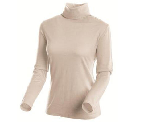 LA女式美丽诺羊毛翻领上衣 1300801（中厚）180g 白灰色