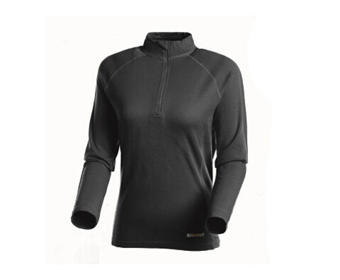 LA 1302001女士滑雪速干内衣（厚）黑色 270g 美丽诺羊毛吸湿排汗保暖
