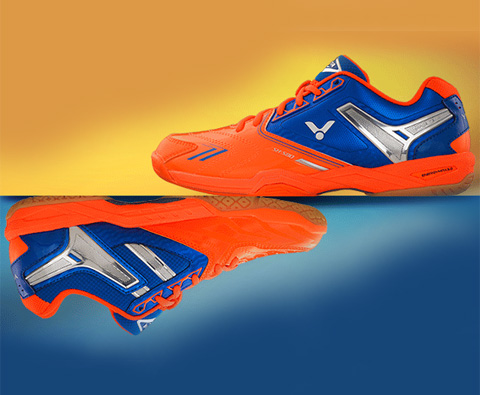 VICTOR胜利威克多SH-S80(O)中性款橙色羽毛球鞋（轻亮上阵，速度制胜！）