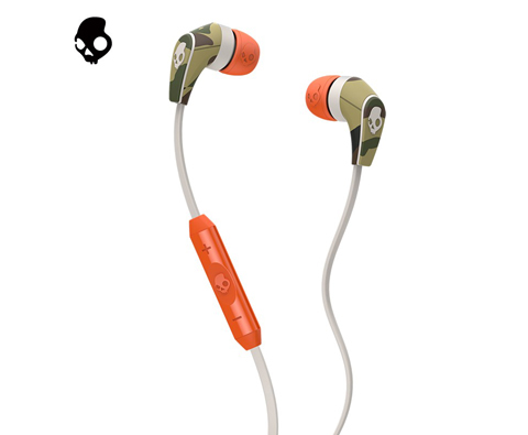 Skullcandy 50/50 S2FFGM-368入耳式耳机 带Mic3（热销款）迷彩/橘色配色