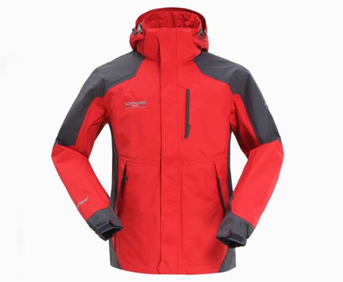 诺诗兰男士冲锋衣（雅普腊）GS125008 红色（防风、防水、透气）