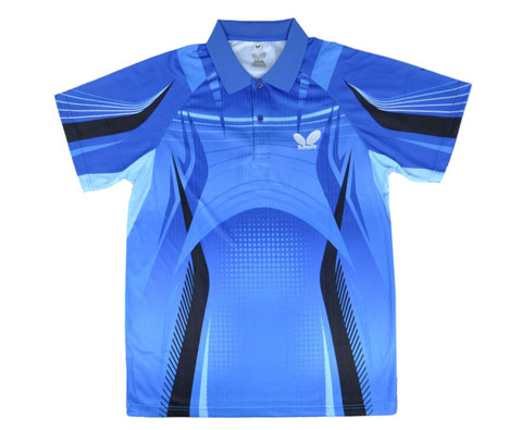 蝴蝶Butterfly BWH259-0314 深蓝色专业乒乓T恤（张继科代言款）