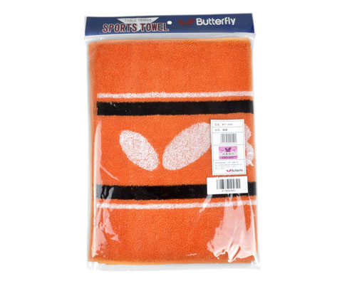 蝴蝶Butterfly WTT-3000-06 专业乒乓汗巾 专业乒乓毛巾 橘黄款