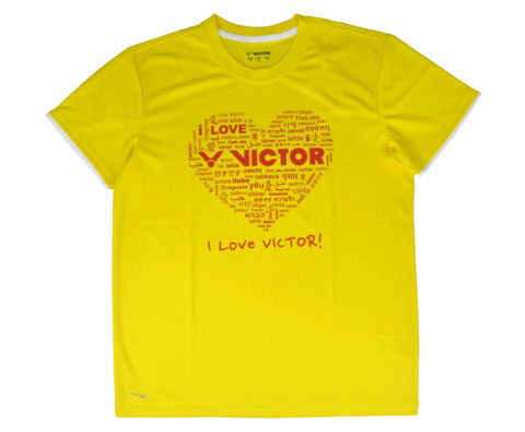VICTOR胜利T-4015E中性款羽毛球T恤（爱羽球，爱胜利！）