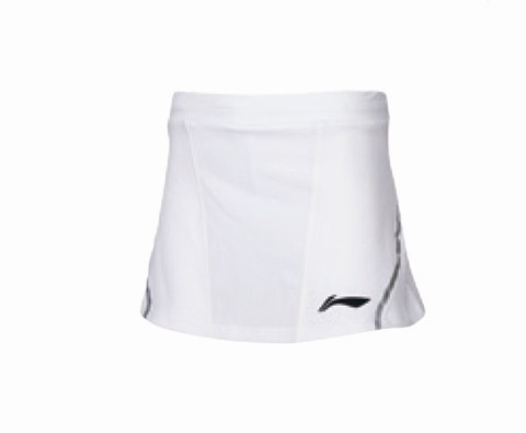 李宁ASKJ008-2女款白色羽球比赛短裙（2014汤尤杯国羽战袍，盛装来袭）