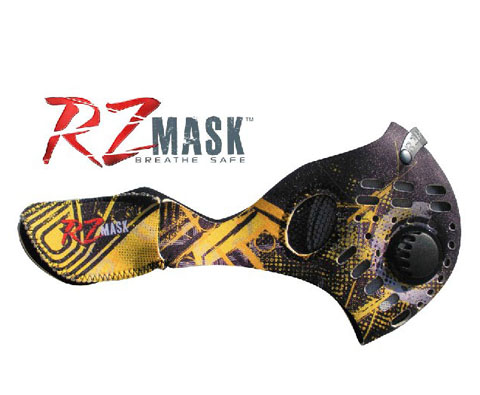 美国RZ mask骑行防尘防雾霾口罩 数码黄（经美国尼尔森（NELSON）实验室认证）