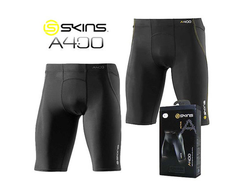 SKINS A400男款高级压缩跑步裤（五分裤）
