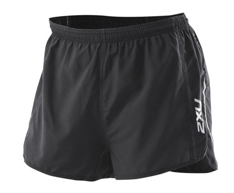2XU Training Run Short 超轻 透气 跑步 运动短裤 黑+黑