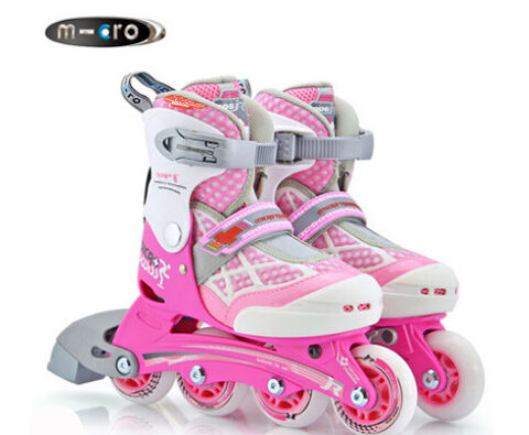 米高 micro 轮滑鞋儿童溜冰鞋直排旱冰鞋滑冰鞋 906 粉色