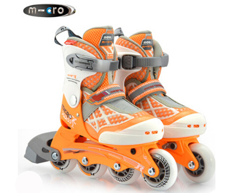 米高 micro 轮滑鞋儿童溜冰鞋直排旱冰鞋滑冰鞋 906 橙色