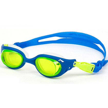 李宁青少年游泳眼镜 LSJK326 蓝色 正品李宁儿童泳镜 炫彩靓丽 高清防雾