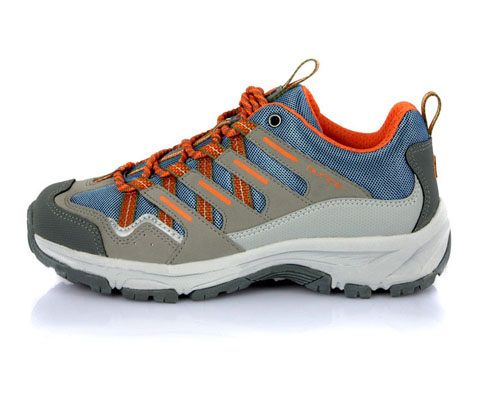 遨游仕男女款低帮徒步鞋/登山鞋R302蓝橘色（3D气孔呼吸技术，超轻超透气）