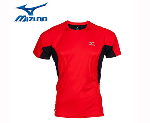 MIZUNO美津浓 （32CA4111-5400）圆领短袖T恤 男款红色