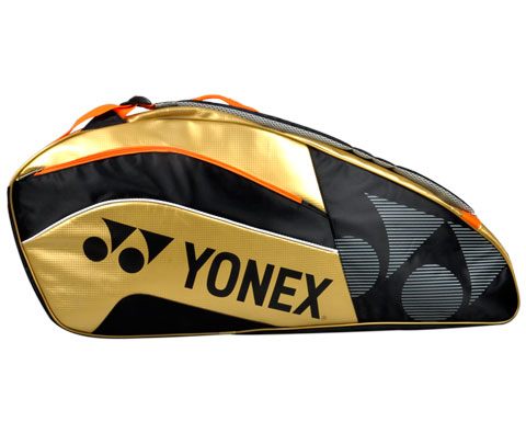 YONEX尤尼克斯BAG8526EX-184黑金色六支装羽毛球包（土豪金团队战包！）